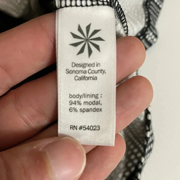 3 FOR $15 Athleta Wrap It Up Dress V-neck Long Sleeve Soft Black White Si… - Picture 5 of 11